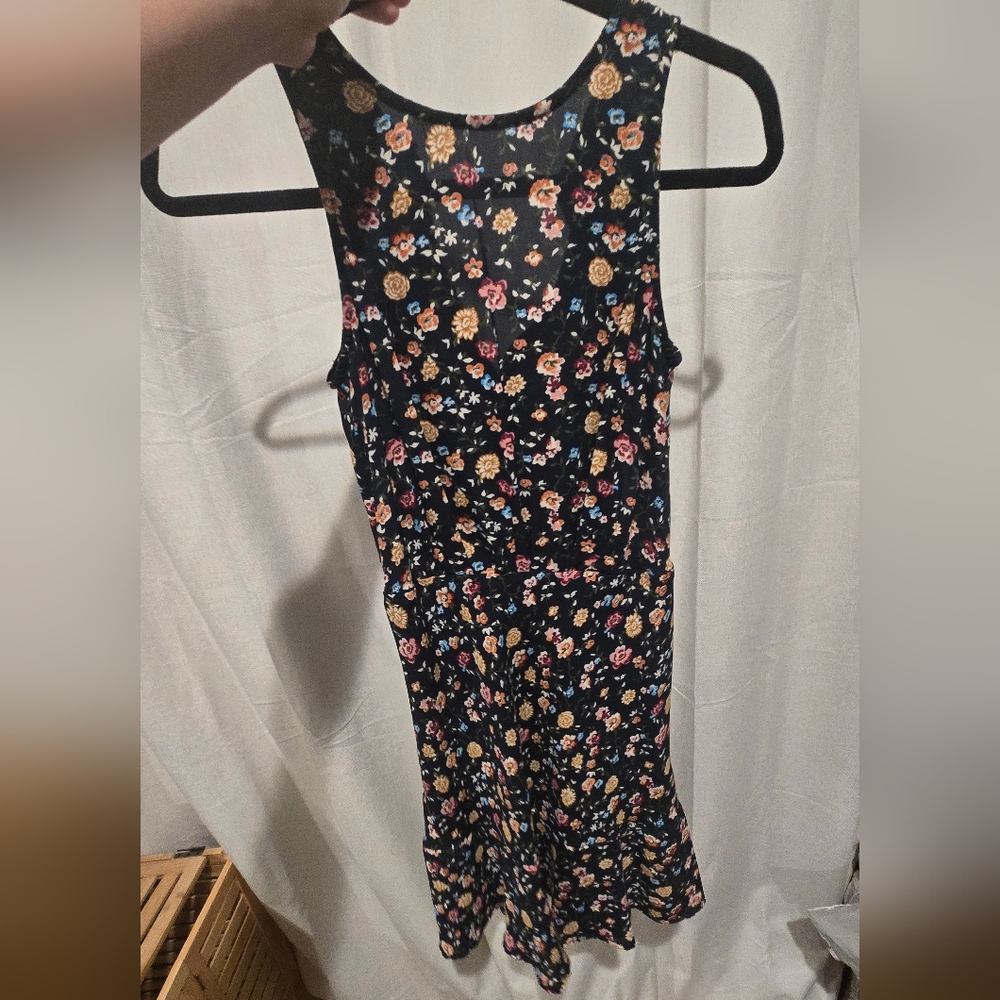 Floral Black Dress